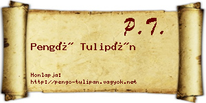 Pengő Tulipán névjegykártya